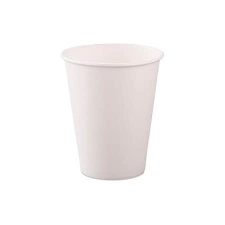 Gec Single-Sided Poly Paper Hot Cups, 8 oz, White, 50/Bag, 20 Bags/Carton SCC378W2050